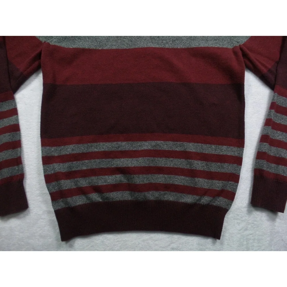 Levis Sweater Mens Size Small Red Striped Bent Crew Pullover‎ Stretch